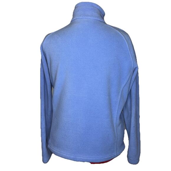 Lands End Women's Anyweather Fleece Anti Static Full Zip Jacket In Blue Size: L - Picture 2 of 9